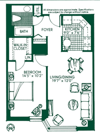 Floorplan of The Kenwood, Assisted Living, Minneapolis, MN 11