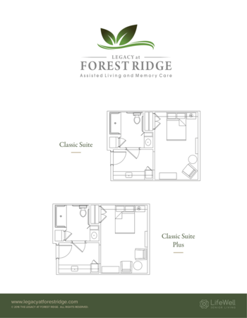 Floorplan of The Legacy at Forest Ridge, Assisted Living, Schertz, TX 1