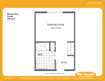 Floorplan of The Village at Mill Landing, Assisted Living, Rochester, NY 1
