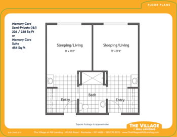 Floorplan of The Village at Mill Landing, Assisted Living, Rochester, NY 2