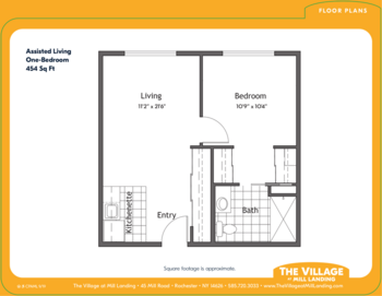 Floorplan of The Village at Mill Landing, Assisted Living, Rochester, NY 4