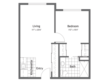 Floorplan of The Village at Mill Landing, Assisted Living, Rochester, NY 5
