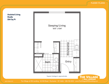 Floorplan of The Village at Mill Landing, Assisted Living, Rochester, NY 9