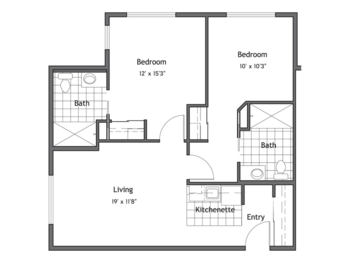 Floorplan of The Village at Mill Landing, Assisted Living, Rochester, NY 15