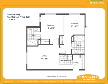 Floorplan of The Village at Mill Landing, Assisted Living, Rochester, NY 16