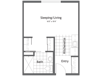Floorplan of The Village at Mill Landing, Assisted Living, Rochester, NY 17