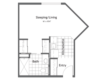 Floorplan of The Village at Mill Landing, Assisted Living, Rochester, NY 18