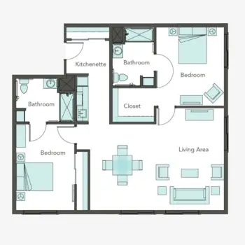 Floorplan of Aegis Living of Queen Anne at Rodgers Park, Assisted Living, Seattle, WA 2