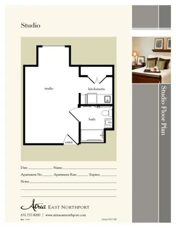 Floorplan of Atria East Northport, Assisted Living, East Northport, NY 1