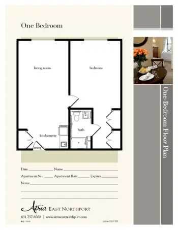 Floorplan of Atria East Northport, Assisted Living, East Northport, NY 6