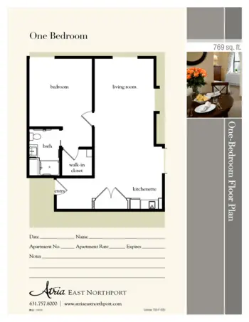 Floorplan of Atria East Northport, Assisted Living, East Northport, NY 8