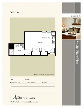 Floorplan of Atria Fairhaven, Assisted Living, Fairhaven, MA 1