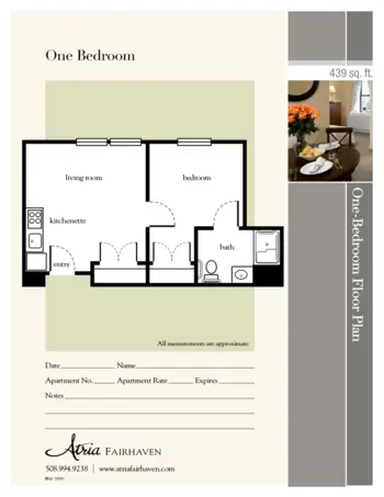 Floorplan of Atria Fairhaven, Assisted Living, Fairhaven, MA 3