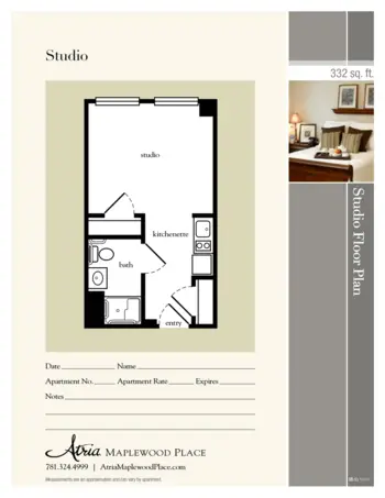Floorplan of Atria Maplewood Place, Assisted Living, Malden, MA 1