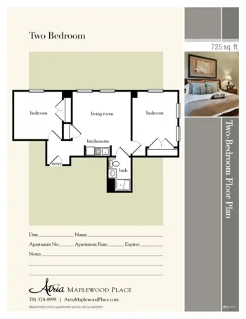 Floorplan of Atria Maplewood Place, Assisted Living, Malden, MA 3
