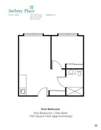 Floorplan of Awbrey Place, Assisted Living, Bend, OR 2