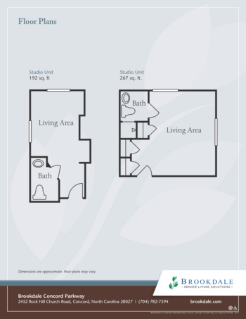 Floorplan of Brookdale Concord Parkway, Assisted Living, Concord, NC 1