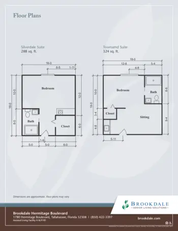 Floorplan of Brookdale Hermitage Boulevard, Assisted Living, Tallahassee, FL 1