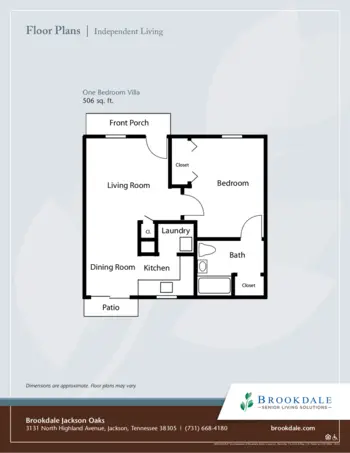 Floorplan of Brookdale Jackson Oaks, Assisted Living, Jackson, TN 4