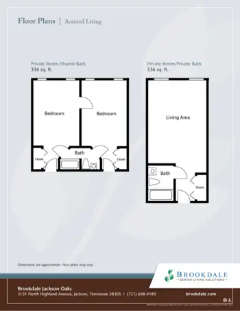 Floorplan of Brookdale Jackson Oaks, Assisted Living, Jackson, TN 5