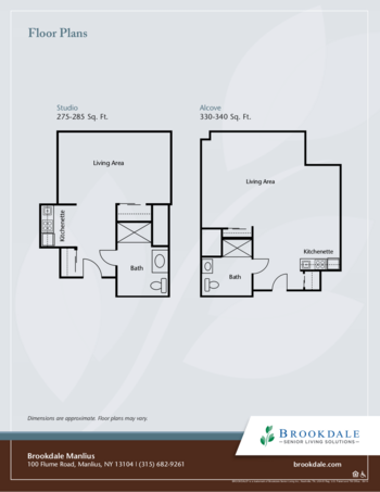 Floorplan of Brookdale Manlius, Assisted Living, Manlius, NY 1