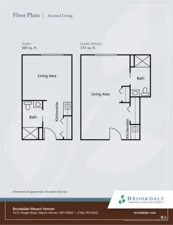 Floorplan of Brookdale Mount Vernon, Assisted Living, Mount Vernon, OH 1