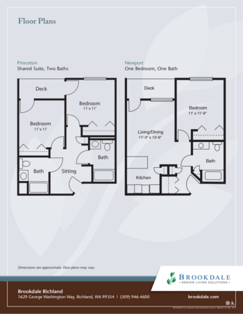 Floorplan of Brookdale Richland, Assisted Living, Richland, WA 2