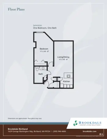 Floorplan of Brookdale Richland, Assisted Living, Richland, WA 3