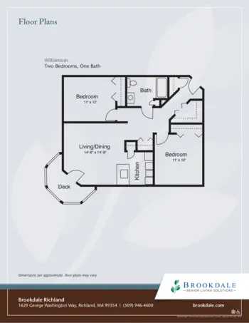 Floorplan of Brookdale Richland, Assisted Living, Richland, WA 4