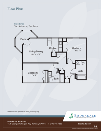Floorplan of Brookdale Richland, Assisted Living, Richland, WA 5