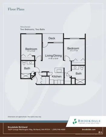 Floorplan of Brookdale Richland, Assisted Living, Richland, WA 7