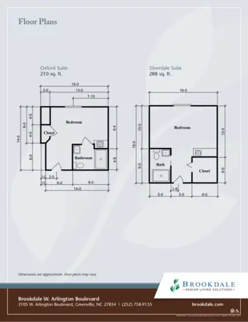 Floorplan of Brookdale W. Arlington Boulevard, Assisted Living, Greenville, NC 1