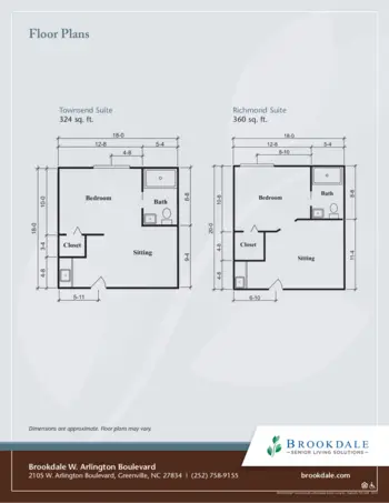 Floorplan of Brookdale W. Arlington Boulevard, Assisted Living, Greenville, NC 2