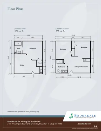 Floorplan of Brookdale W. Arlington Boulevard, Assisted Living, Greenville, NC 3