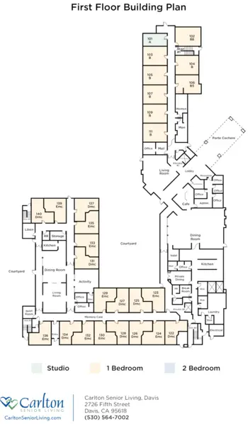 Floorplan of Carlton Senior Living Davis, Assisted Living, Davis, CA 1