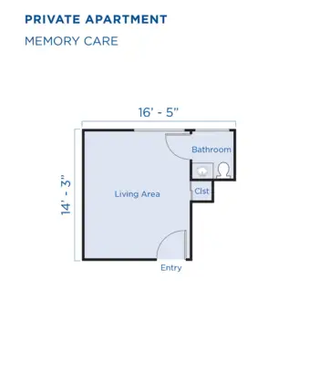 Floorplan of Carlton Senior Living Davis, Assisted Living, Davis, CA 3