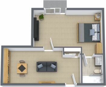Floorplan of Crescendo Senior Living, Assisted Living, Placentia, CA 1