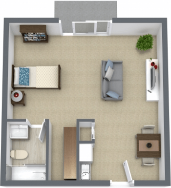 Floorplan of Crescendo Senior Living, Assisted Living, Placentia, CA 2