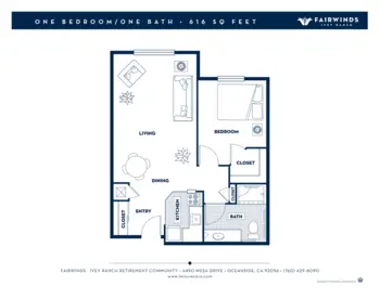 Floorplan of Fairwinds - Ivey Ranch, Assisted Living, Oceanside, CA 1