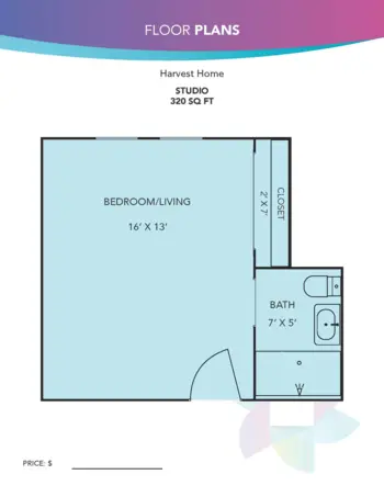 Floorplan of Harvest Home, Assisted Living, Tomball, TX 1