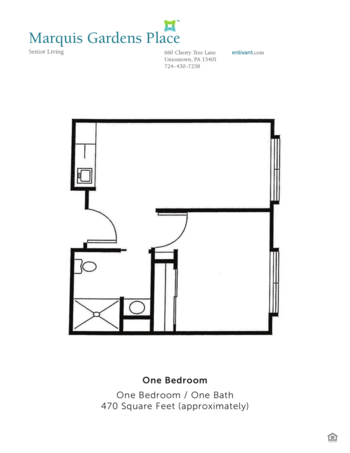 Floorplan of Marquis Gardens Place, Assisted Living, Uniontown, PA 2