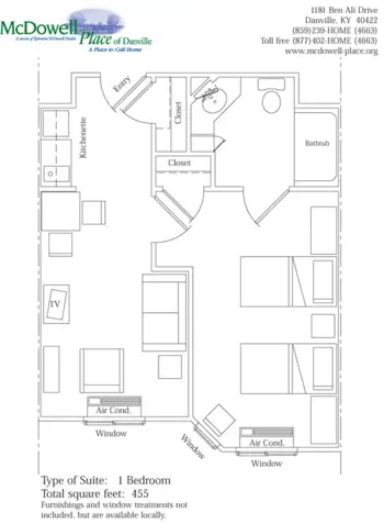 Floorplan of McDowell Place of Danville, Assisted Living, Danville, KY 1