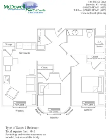 Floorplan of McDowell Place of Danville, Assisted Living, Danville, KY 2