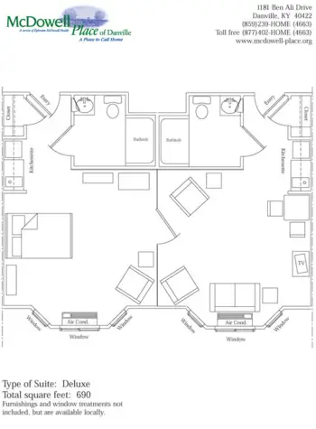 Floorplan of McDowell Place of Danville, Assisted Living, Danville, KY 3
