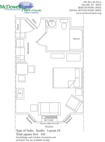 Floorplan of McDowell Place of Danville, Assisted Living, Danville, KY 5