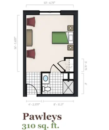 Floorplan of Palmettos of Garden City, Assisted Living, Memory Care, Murrells Inlet, SC 6