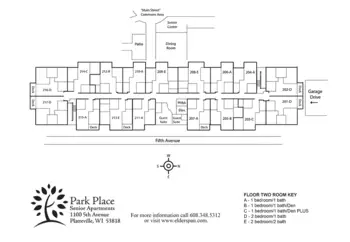 Floorplan of Park Place Senior Living, Assisted Living, Platteville, WI 5