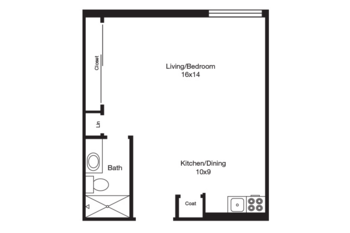 Floorplan of Remington Heights, Assisted Living, Omaha, NE 1