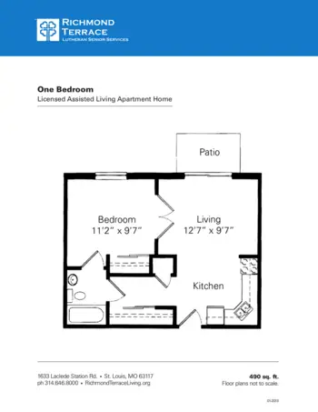 Floorplan of Richmond Terrace, Assisted Living, Saint Louis, MO 6