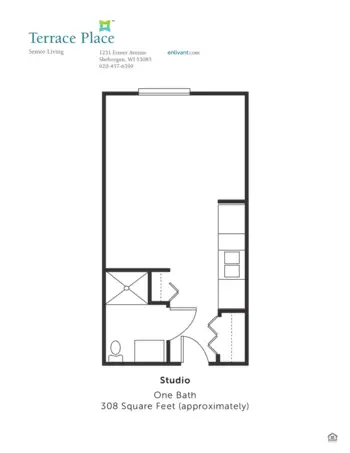 Floorplan of Terrace Place, Assisted Living, Sheboygan, WI 1